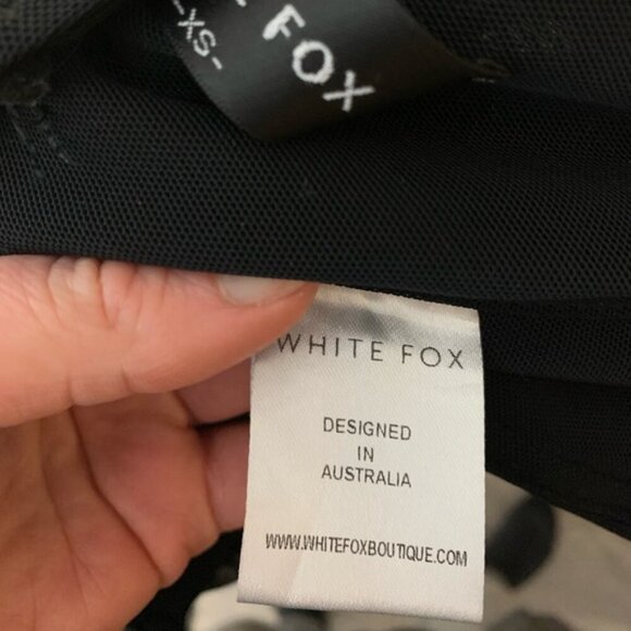 White Fox Boutique Corset Top Cropped Bustier Draped Black Size XS - Picture 14 of 16